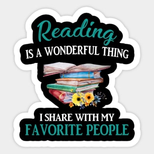 Reading Is A Wonderful Thing Sticker